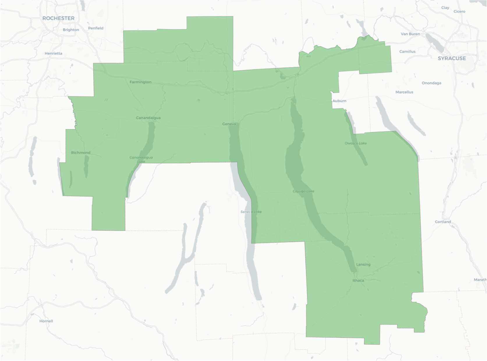 Republican proposal: Finger Lakes state Senate district